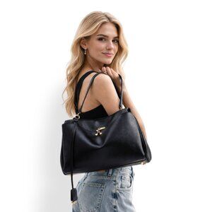 TU.LUXE Noir Satchel Rodeo-Style Bag with Crossbody Strap Brand new with tags